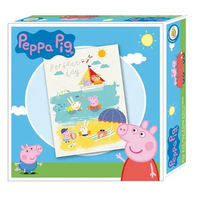 24 db-os puzzle, kirakó, tengerpart - Peppa malac - Peppa Pig - ÚJ