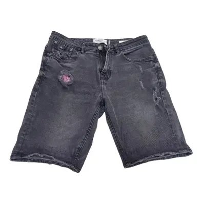 Férfi XL-es (42-es) fekete farmer rövidnadrág, short - Pull & Bear