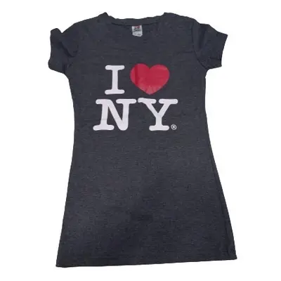 Női S-es szürke szíves póló - I Love NY