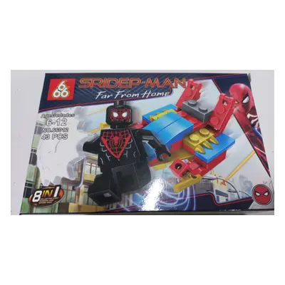 Lego-kompatibilis műanyag építőjáték, 43 db-os - Fekete Pókember - Spiderman - ÚJ