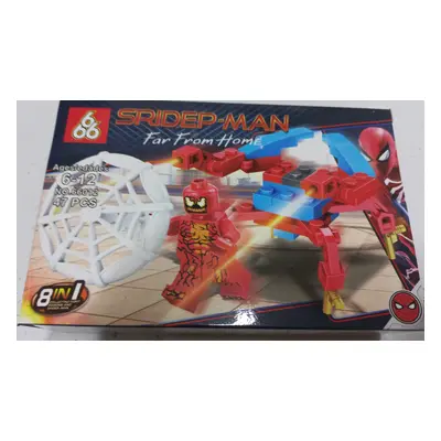 Lego-kompatibilis műanyag építőjáték, 47 db-os - Pókember - Spiderman - ÚJ