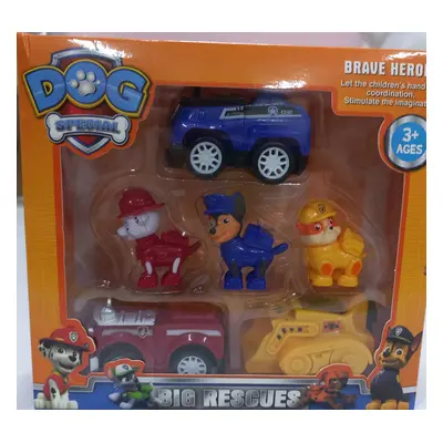 6 db-os szett, Chase, Marshall, Rubble - Paw Patrol - Mancs Őrjárat - ÚJ