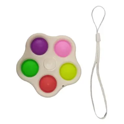 Pop-it és fidget spinner egyben - fehér, kis méretű - ÚJ