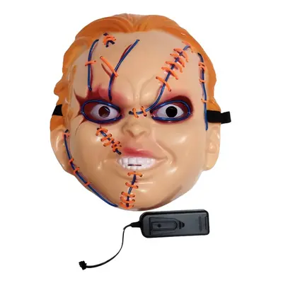 Világítós Chucky műanyag horror maszk, álarc - Halloween - ÚJ