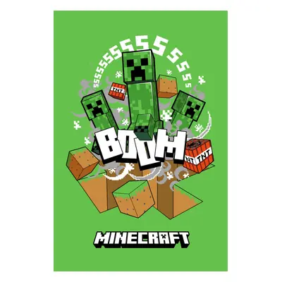 Minecraft Boom Creeper szuper puha polár takaró 100*150cm