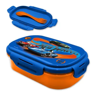 Hot Wheels szendvicsdoboz + evőeszköz szett