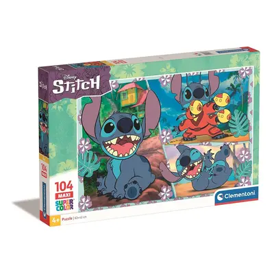 Disney Lilo és Stitch, A csillagkutya Plasma Blaster 104 db-os maxi puzzle Clementoni