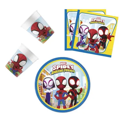 Pókember Spidey party szett 36 db-os 23 cm-es tányérral