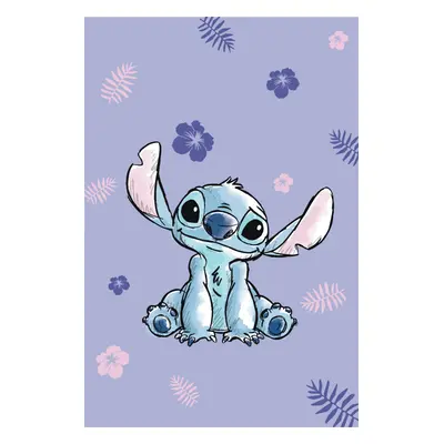 Disney Lilo és Stitch, A csillagkutya Purple mikroflanel takaró 100x150cm