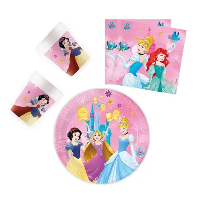 Disney Hercegnők Live Your Story party szett 36 db-os 23 cm-es tányérral