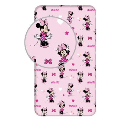 Disney Minnie Pretty in Pink gumis lepedő 90x200 cm