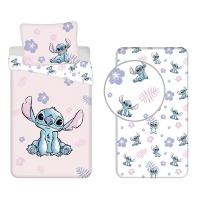 Disney Lilo és Stitch, A csillagkutya Pink ágyneműhuzat és gumis lepedő szett