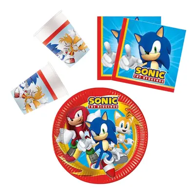 Sonic a sündisznó Sega party szett 36 db-os 23 cm-es tányérral