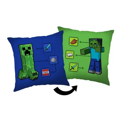 Minecraft How to Creeper párna, díszpárna 40*40 cm