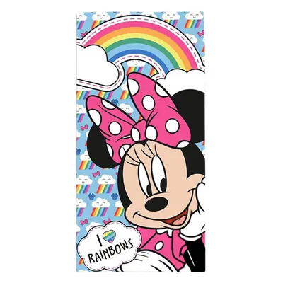 Disney Minnie Rainbows fürdőlepedő, strand törölköző 70x140cm