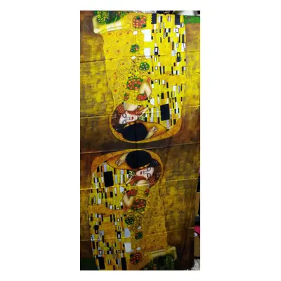 Nagyméretű festményes sál, kendő, stóla, Klimt - A Csók - 180*75 cm - ÚJ