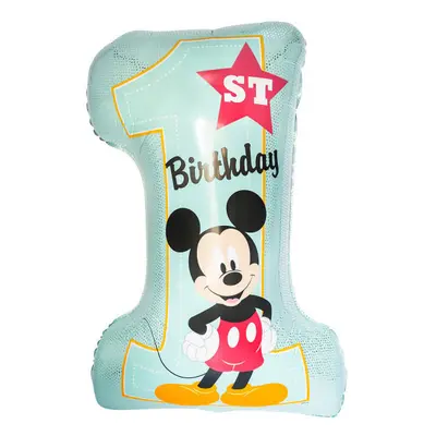 Disney Mickey Blue Első születésnap fólia lufi 71 cm