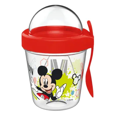 Disney Mickey pohár snack tartó fedéllel és kanállal 350 ml