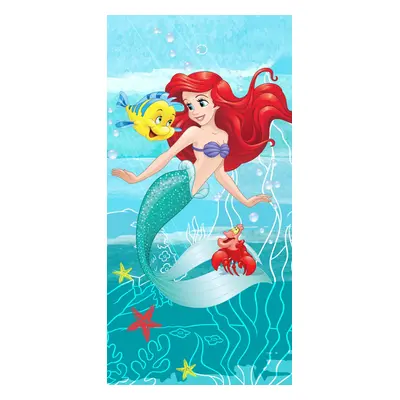 Disney Hercegnők, Ariel Friends fürdőlepedő, strand törölköző 70x140cm