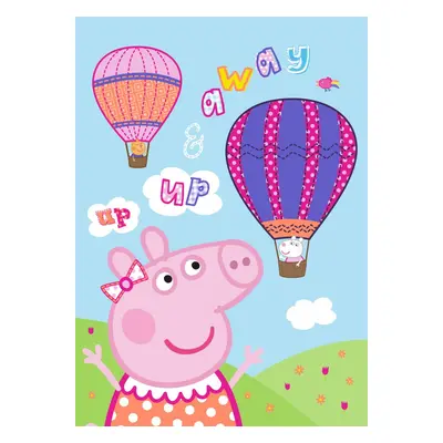 Peppa Malac Hot Air Balloon polár takaró 100x140cm