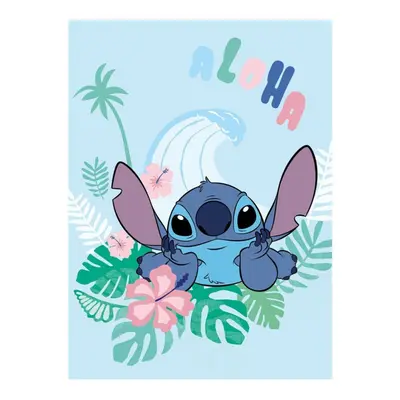 Disney Lilo és Stitch, A csillagkutya Aloha coral fleece takaró 100x150cm