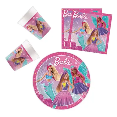 Barbie Fantasy party szett 36 db-os 23 cm-es tányérral