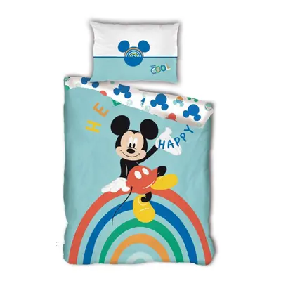 Disney Mickey Happy ágyneműhuzat 140×200cm, 63×63 cm microfibre