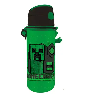 Minecraft Green alumínium kulacs akasztóval 600 ml