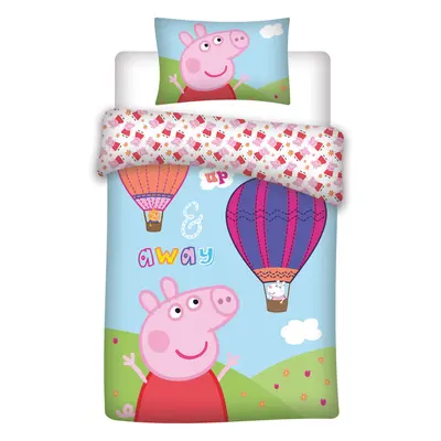 Peppa malac Hot-air Balloon gyerek ágyneműhuzat 100×135cm, 40×60 cm