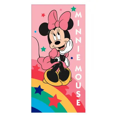 Disney Minnie Rainbow Star fürdőlepedő, strand törölköző 70x140 cm