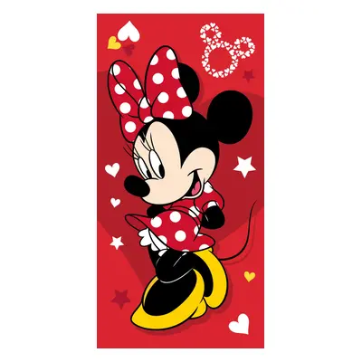 Disney Minnie Pretty in Red fürdőlepedő, strand törölköző 70x140cm