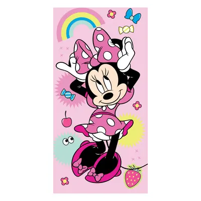 Disney Minnie Rainbow fürdőlepedő, strand törölköző 70x140cm