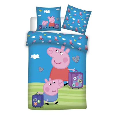 Peppa malac Travel gyerek ágyneműhuzat 100×135cm, 40×60 cm