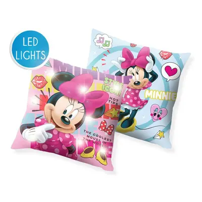 Disney Minnie LED világító párna, díszpárna 40x40 cm