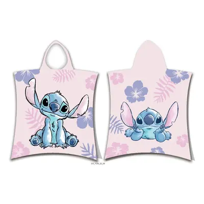 Disney Lilo és Stitch, A csillagkutya Pink strand törölköző poncsó 50x115 cm