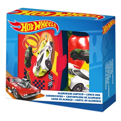 Hot Wheels szendvicsdoboz + alumínium kulacs szett