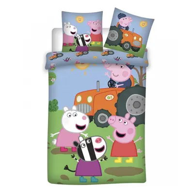 Peppa malac Orange Tractor ágyneműhuzat 140×200cm, 70×80 cm