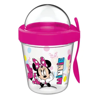 Disney Minnie pohár snack tartó fedéllel és kanállal 350 ml