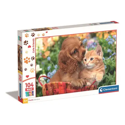 Állatos Cute Friends 104 db-os maxi puzzle Clementoni