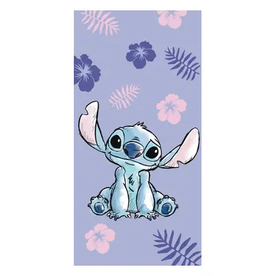 Disney Lilo és Stitch, A csillagkutya Purple fürdőlepedő, strand törölköző 70x140cm