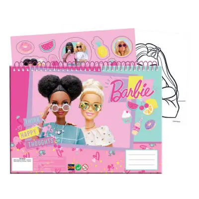 Barbie Happy Thoughts A/4 spirál vázlatfüzet 40 lapos matricával