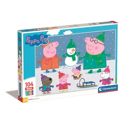 Peppa malac Snow 104 db-os maxi puzzle Clementoni