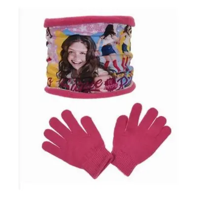 Disney Soy Luna gyerek sál, snood + kesztyű szett