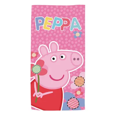 Peppa malac Flower fürdőlepedő, strand törölköző 70x140cm (Fast Dry)