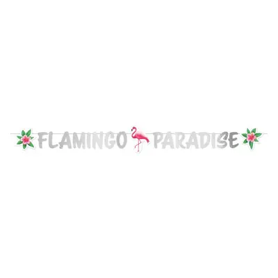 Flamingo Paradise papír felirat 135 cm