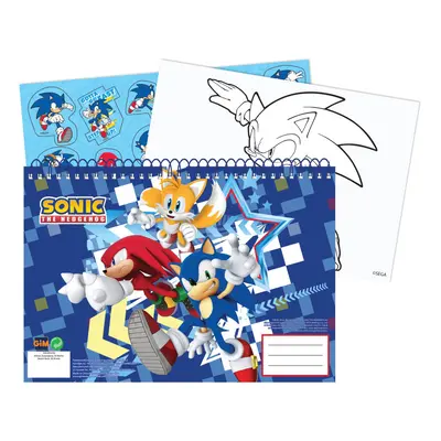 Sonic a sündisznó Rush A/4 spirál vázlatfüzet 40 lapos matricával