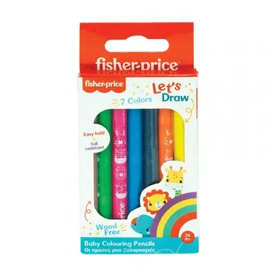 Fisher-Price Let&#039;s Draw baba színes ceruza 7 db-os