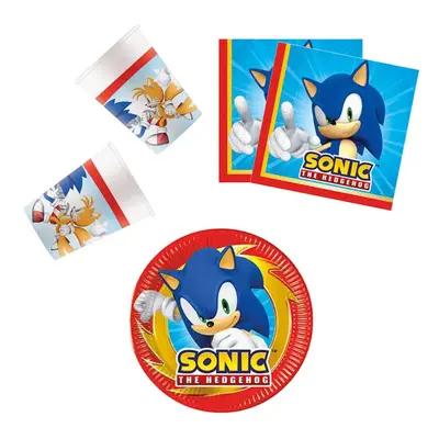 Sonic a sündisznó Sega party szett 36 db-os 20 cm-es tányérral