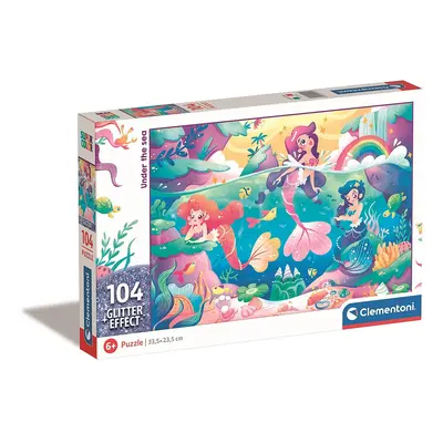 Sellő Under the Sea 104 db-os Glitter puzzle Clementoni