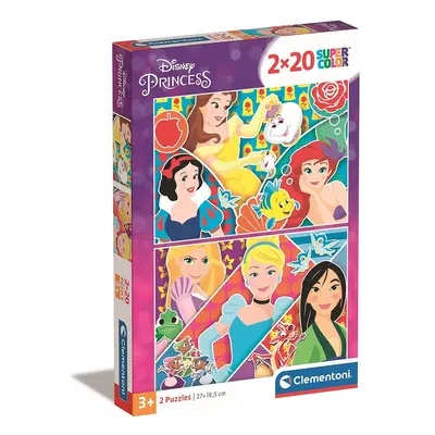 Disney Hercegnők 2x20 db-os puzzle Clementoni